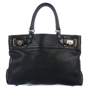 Salvatore Ferragamo Grained Leather Tote